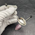 1933 British vintage pair of sterling silver demitasse spoons with enamel decoration